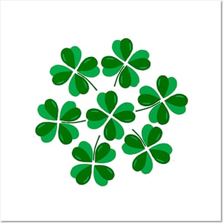 Lucky Four leaf Clover Posters and Art